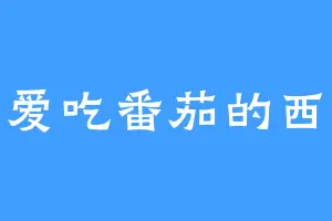 一个爱吃番茄的西红柿