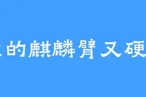 我的麒麟臂又硬了