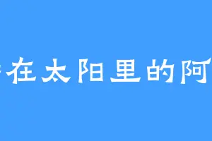 躲在太阳里的阿清