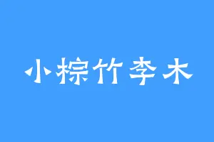 小棕竹李木