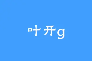 叶开g