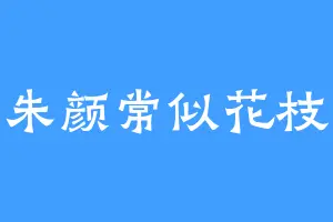 朱颜常似花枝