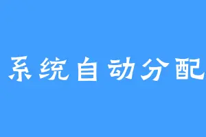 希望系统自动分配名字