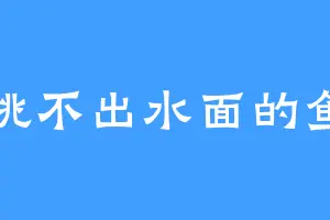 跳不出水面的鱼