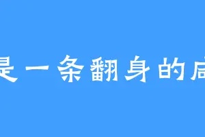 我是一条翻身的咸鱼