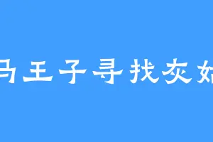 黑马王子寻找灰姑娘