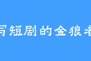 爱写短剧的金狼老师