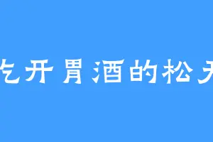 爱吃开胃酒的松天豪