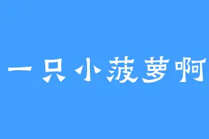 一只小菠萝啊
