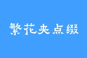 繁花夹点缀