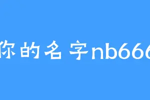你的名字nb666