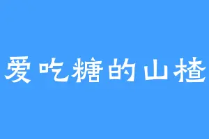 爱吃糖的山楂