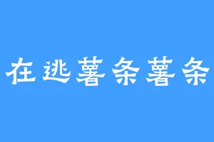 在逃薯条薯条