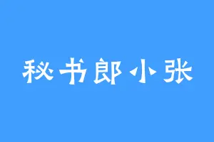 秘书郎小张