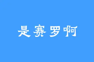 是赛罗啊