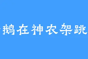 企鹅在神农架跳高