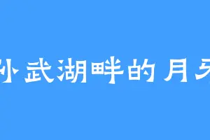 孙武湖畔的月牙