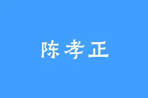 陈孝正