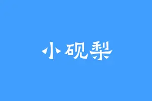 小砚梨