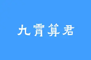九霄算君