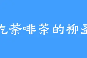 爱吃荼啡茶的柳圣女